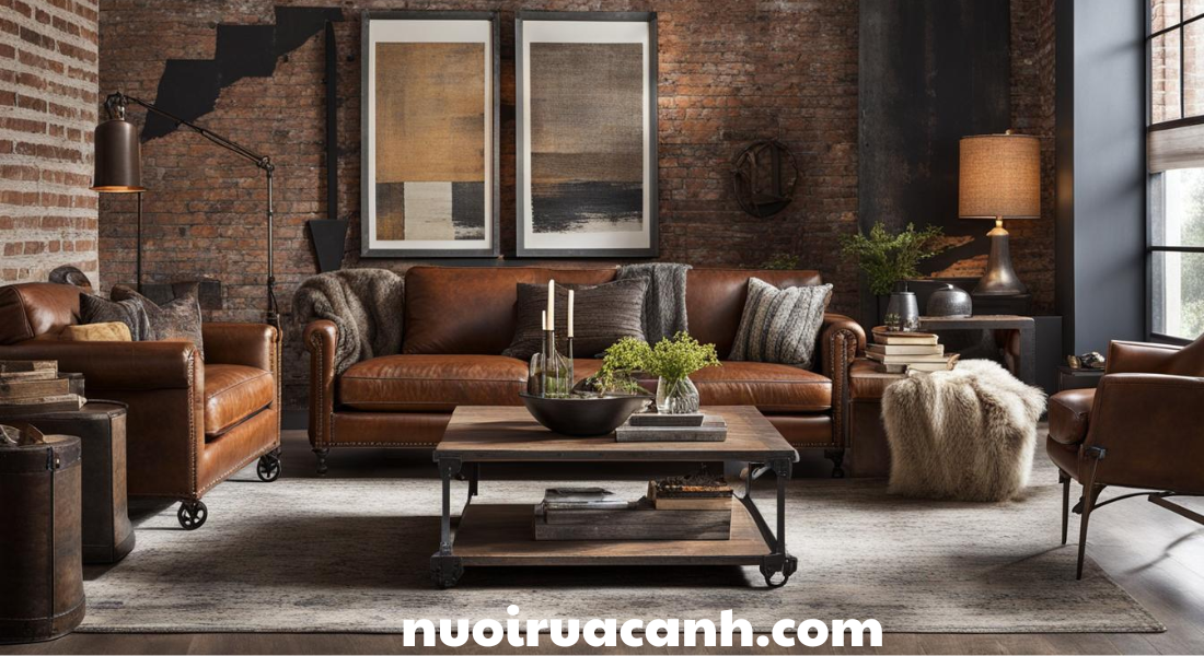 Industrial living room decor